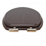 Heritage Bathrooms Soft Close Quick Release Toilet Seat & Cover Walnut With Vintage Gold Hinges TSWAL100SSC