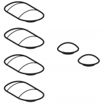 Geberit ONE Toilet Seat and Cover Buffer Set White 243.986.00.1