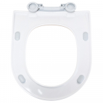 Pressalit Projecta D Solid Pro Polygiene Soft Close Toilet Seat Without Cover White 1007011-DG4925