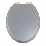 Heritage Bathrooms Soft Close Quick Release Toilet Seat & Cover Graphite With Chrome Hinges TSGRA101SSC