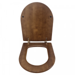 Villeroy & Boch Hommage Standard Close Toilet Seat & Cover Stained Walnut With Brass Hinges 99266600