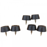 Silverdale Wooden Toilet Seat & Cover Buffer Set Black CH.506424