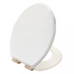 Heritage Bathrooms Soft Close Quick Release Toilet Seat & Cover Chantilly With Vintage Gold Hinges TSCHA100SC