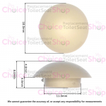 Pressalit 300 Slim 1012/1014 Toilet Seat Lid Buffer Grey (Single) A4075