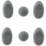 Villeroy & Boch Architectura Vita Toilet Seat and Cover Buffer Set Grey 92244200