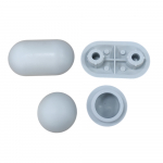 Villeroy & Boch Pure Stone Toilet Seat and Cover Buffer Set Grey 92209700