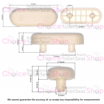 Choice 10mm Toilet Seat & Cover Buffer Set White 04015100-H10-54