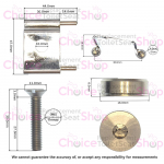 Gala Aurea Standard Close Toilet Seat Hinge Set 5389000