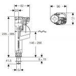 Gala Eos Bottom Filler Valve 3/8" -  5041600