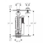 Villeroy & Boch Geberit Type 290 Dual Flush Valve 282.350.21.2