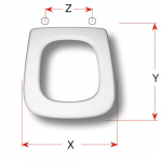 Globo Hellas Replacement Toilet Seat Polyester Resin S341P20