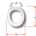 GSG Astra Replacement Toilet Seat & Cover Polyester Resin S321P03/A