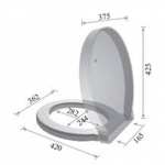 GSI Panorama Standard Close Toilet Seat & Cover Thermoset White T050BC