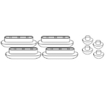 Haro Toilet Seat Buffers 404492