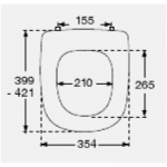 Ideal Standard Ravenna Standard Close Toilet Seat & Cover Colour Options 178000-BA1999
