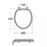 Ideal Standard Reflections Traditional Toilet Seat, Limed Oak - E4590FH