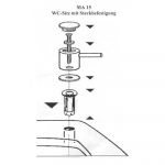 Jacuzzi Natura/Medina Toilet Seat Hinge Set JMEHNG