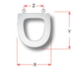 Jumbo Due Silhouette Replacement Toilet Seat (Polyester Resin) S473P02/E