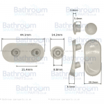 Sottini Twenty20 Toilet Seat & Cover Buffer Set White K794001