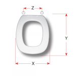 Kerasan Brio Replacement Toilet Seat Polyester Resin S331P01