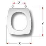 Kerasan Mozia Replacement Toilet Seat Polyester Resin S432P01