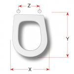 Kerasan Ritmo Plus Replacement Toilet Seat Polyester Resin S461P02