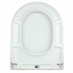 EuroShowers ONE Long D Soft Close Toilet Seat & Cover White 88310