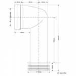 McAlpine Rigid 90 Deg Bent Toilet Pan Connector - WC-CON8