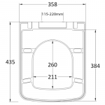 Brooklyn Soft Close With Quick Release Toilet Seat & Cover White NCH198