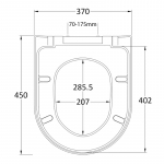Premier Meridian Luxury Soft Close With Quick Release Toilet Seat & Cover White NTS007