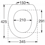 Villeroy & Boch Oblic Standard Close Toilet Seat & Cover White 88466101