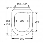 Pressalit 3 Standard Close Top Fixing Toilet Seat & Cover White 708000-D38999