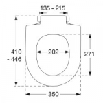 Pressalit 345 Soft Close Lift Off Top Fixing Toilet Seat & Cover White 774000-D69999