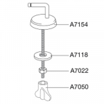 Pressalit 716 Universal Bottom Fix Toilet Seat Hinge Set D97999