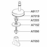 Pressalit 720 Universal Bottom Fix Toilet Seat Hinge Set D74999