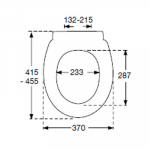 Pressalit ConCordia Soft Close With Lift Off Top Fixing Toilet Seat & Cover White 544000-BL6999