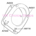 Pressalit Magnum Toilet Seat Lid Buffer Grey (Single) - A4003