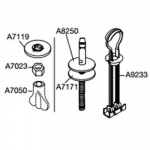 Pressalit Plan 780 Top/Bottom Fix Toilet Seat Hinge Set D98999