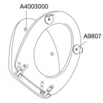 Pressalit Projecta Pro 896 Toilet Seat Lid Buffer White (Single) - A4003000