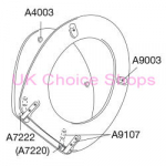 Pressalit Scandinavia 750 Toilet Seat Lid Buffer Grey (Single) - A4003