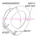 Pressalit Selandia 522 Toilet Seat Hinge Clamp Bush (EACH) A7222