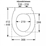 Pressalit T Soft With Soft Close Bottom Fixing Toilet Seat & Cover White 742000-D15999
