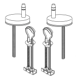 Pressalit 2 866 Top Fixing Toilet Seat Toggle Hinge Set DB1999