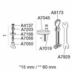 Pressalit 300 Slim Top Fix Toilet Seat Hinge Set DG6999