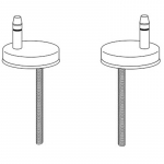 Pressalit 3 684 Universal Flex Top Fix Toilet Seat Hinge Set D77999
