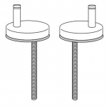 Pressalit 3 708 Uniflex Top Fix Toilet Seat Hinge Set D38999
