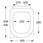Pressalit 3 Soft Close Top Fixing Toilet Seat & Cover White 684000-D38999