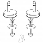 Pressalit 718 Universal Bottom Fix Toilet Seat Toggle Hinge Set D59999