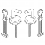 Pressalit Top Fix Toilet Seat Hinge Set BQ6P999