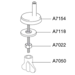 Pressalit Code 778 Soft Close Bottom Fix Toilet Seat Hinge Set DD7999